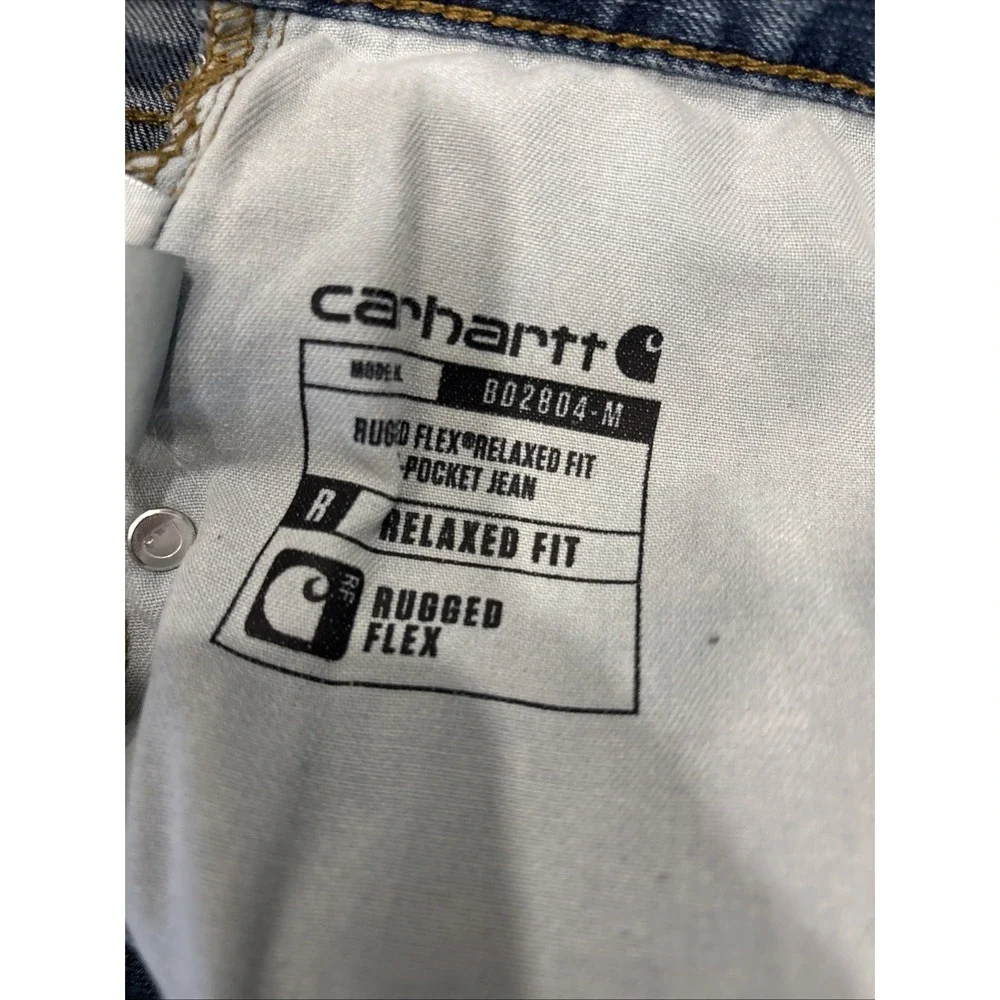 Carhartt Rugged Flex Relaxed Fit Jeans Men's 46x30 Shrunk Denim Pants BD2804-M